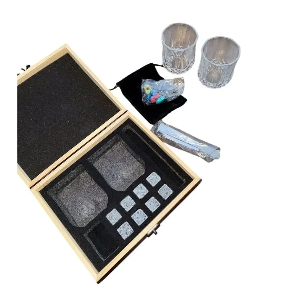 TRSCIND Whiskey Glasses Granite Stones Gift Set